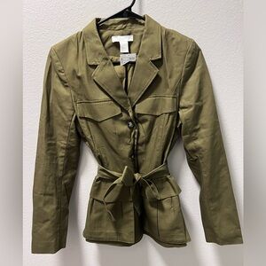 NWT H&M women’s green military style jacket 🧥